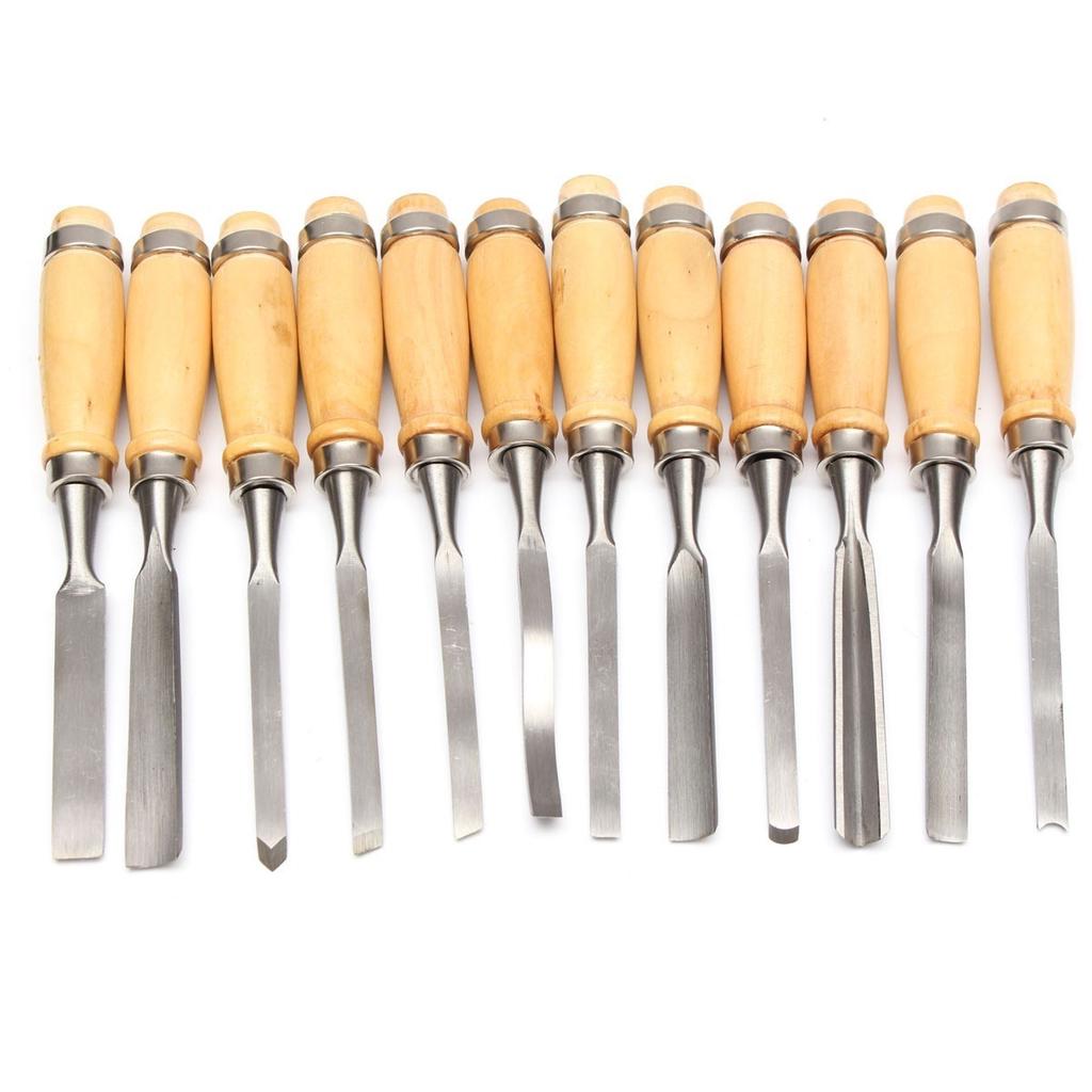 Buy 12X Wood Carving Hand Chisel Woodworking Professional Gouges Wood ...