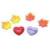 Welcome Garden Resin Ornament With Heart And Maple Leaf For Celebration Gift