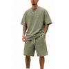 Men's T-shirt set, sports suit, shorts T-shirt set, casual two-piece set, daily wear