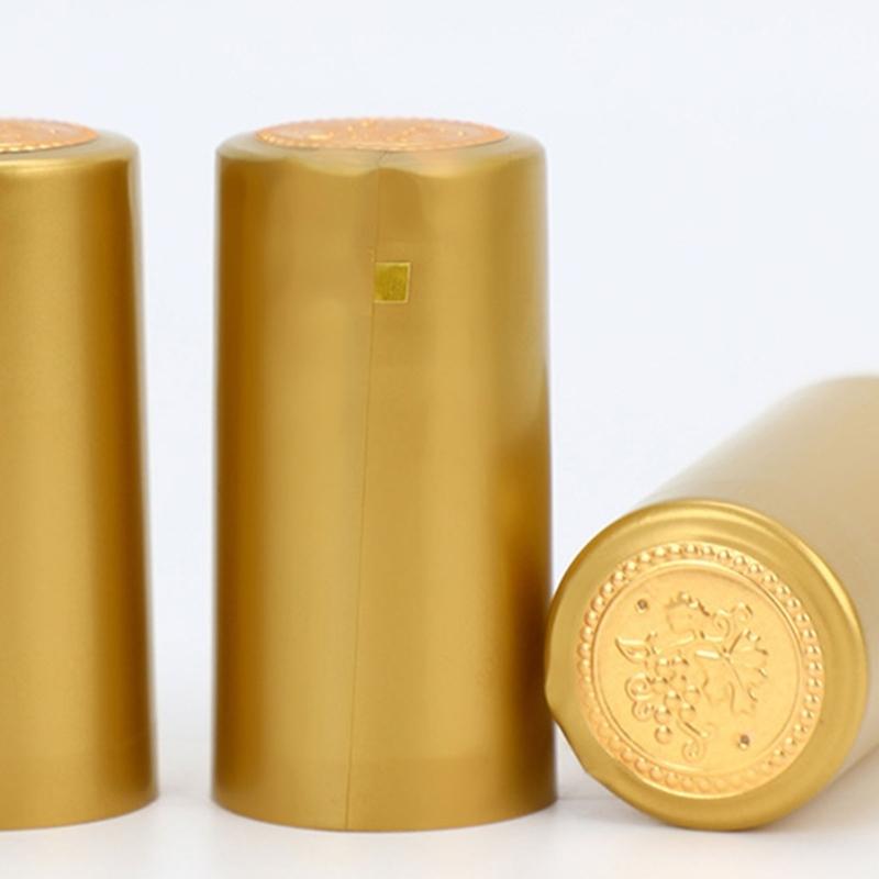 100pcs High Quality PVC Shrink Cap for Wine Easy To Apply with Heat for Quality Maintenance and Decorative Look