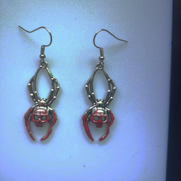 Halloween Bloodstain Scissors & Axe Dagger Earrings for Women - Exaggerated Party Accessories