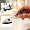 Mini Precision Tweezers 1/2/3Pcs Keychain Tweezers, Stainless Steel EDC with Outdoor Keyring Clip, for Camping Fishing Home Daily Use Professional