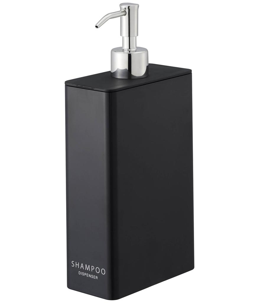 Yamazaki Jitsugyo Dispenser Square Slim Shampoo Black Tower Pump Dispenser Bottle 4253 (Yamazaki) Two-way Approx. W5.5XD11XH23.5cm
