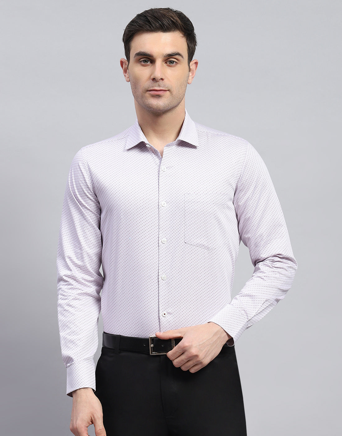 Monte Carlo Men Regular Fit Purple Shirt L