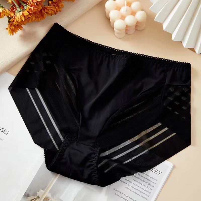 Sexy Lace Panties Women's Underpants Large Size Mid-Rise Waist Briefs Breathable Lift Buttocks Female Underwear