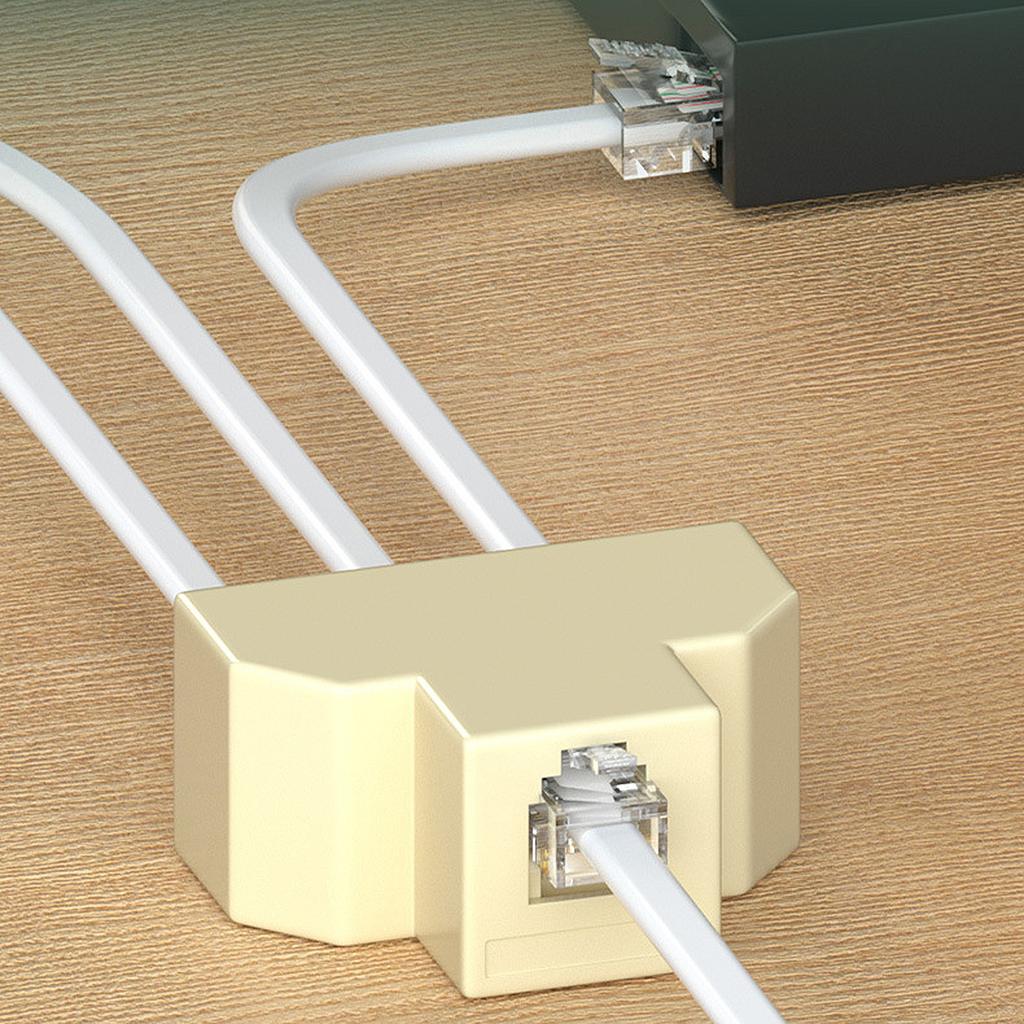 3-Way Phone Line Splitter Adapter Telephone Splitter Phone Jack Splitter for Efficient Communication Good Effect