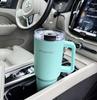 STEEL THERMAL MUG 1200ml WITH HANDLE AND STRAW KM-2175
