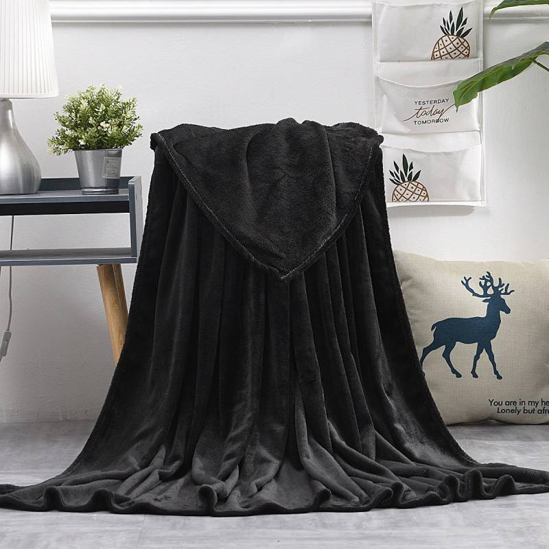 Simple Oversized Solid Color Soft Plush Blanket For Napping Sofa And Use Bedroom