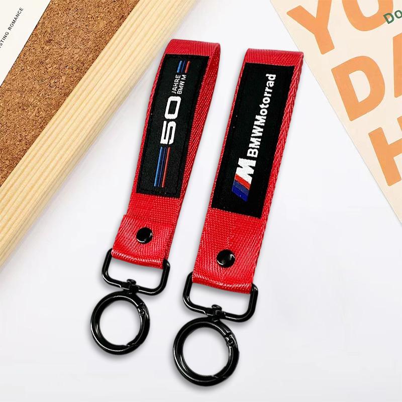 Embroidery Car Keychain Key Chain Motorcycle Logo Keyring Lanyard For BMW X1 X3 X4 X5 E46 E90 F20 E60 E39 F10 M1 M2 M3 M5 M6 E87 gzsh02