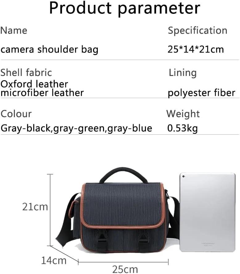 Funkční taška na fotoaparát s nastavitelným popruhem pro nošení přes tělo nebo přes rameno