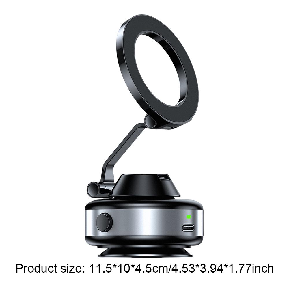 Foldable Magnetic Vacuum Suction Mobile Phone Holder 360° Rotating Vacuum Suction Cup Phone Mount for Smartphones 4.7Inch+