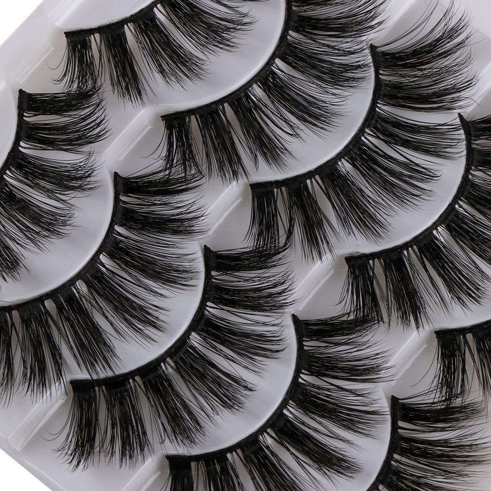 Glue Included Wispy False Eyelashes Eye Lash Extension 3D Soft Mink Hair Natural Long