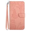 For Samsung Galaxy A26 5G Case Leather Phone Cover with Strap,Butterfly Flower Imprint