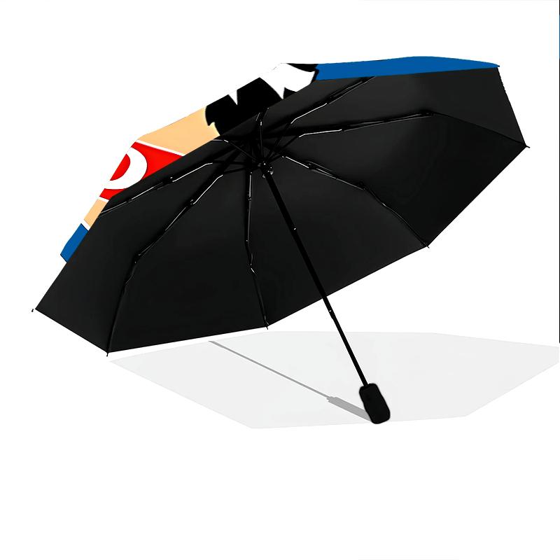 1 PC Automatic Folding Umbrella - Club Social y Deportivo Colo-Colo Pattern, Portable & Foldable Design with 8 Ribs, Christmas Birthday Gifts