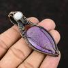 Purpurite Gemstone Pendant Copper Wire Wrapped Pendant Handmade Pendant Rainbow Moonstone Copper Jewelry Gift For Mother Purpurite Jewelry