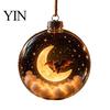 Accesorii de casă pentru sărbători de interior, Glob de Halloween, Ornament Luminos din Plastic Transparent, Decorare pentru Atmosferă Festivă cu Pisică/Schelet/Liliac în Interior