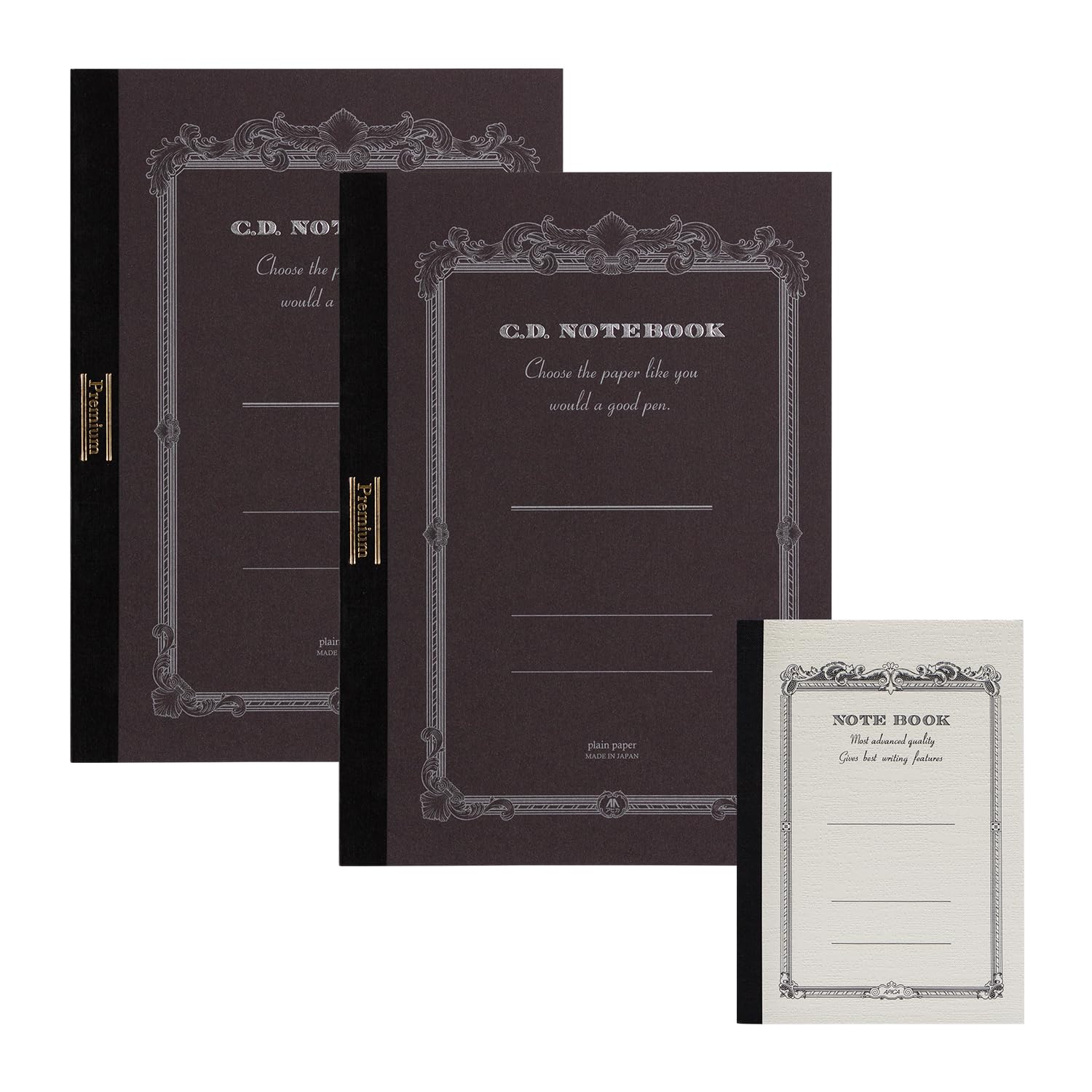 

Apica Premium CD Includes 2 CDs CDS06T Notebook, Plain, B5, CDS120W, + CDA6, чёрный