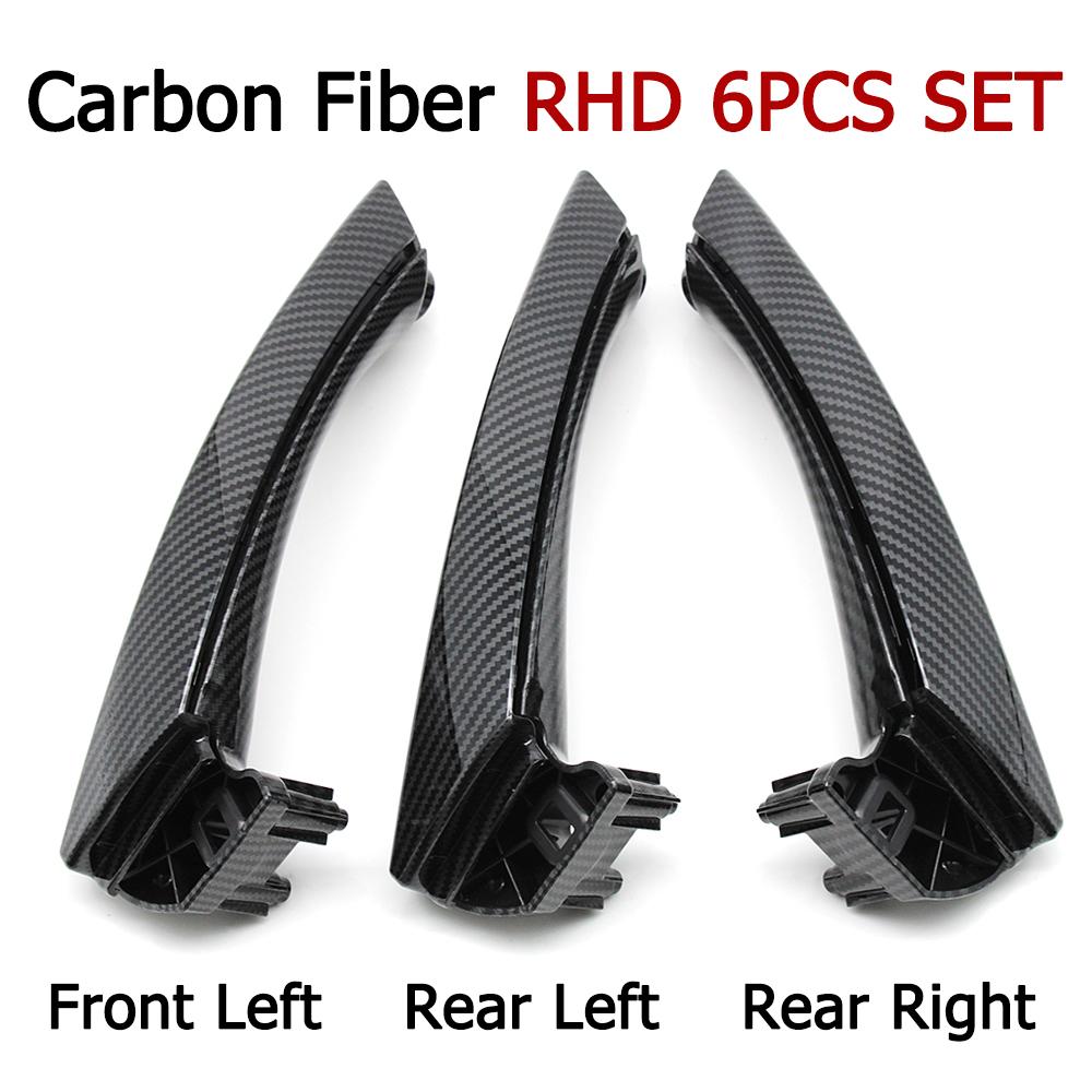 6PCS Full Set LHD RHD Passenger Interior Door Pull Handle Cover Trim For BMW 3 Series E90 E91 E92 316 318 320 325 328i 2004-2012