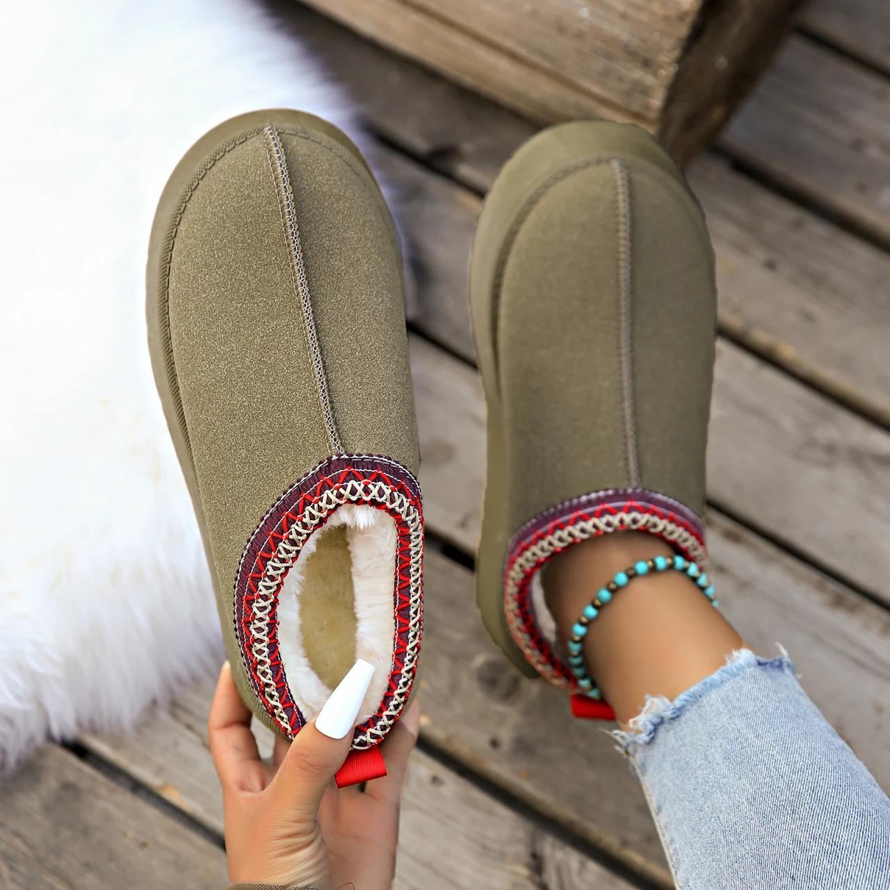 

Женские ботинки Новые теплые ботинки на платформе с низким верхом, женские модные удобные уличные противоскользящие ботинки для женщин Zapatos De Mujer 36