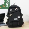 Nylon Large Capacity Bags Canvas Korean Style School Bag Sweet Badge Shoulder Backpack  Student