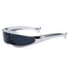 Electroplated Blocking Sunglasses One-piece Mirror Steampunk Sunglasses Vintage Women Eyeglass  Men