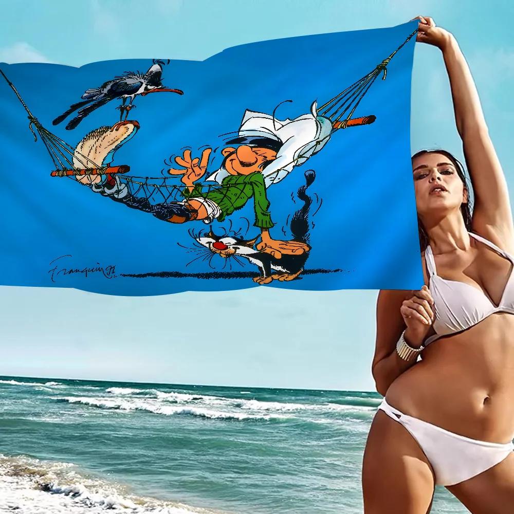 Gaston Lagaffe Beach Towel For Kids Bath Pool Vacation Gift Picnic Party Gift