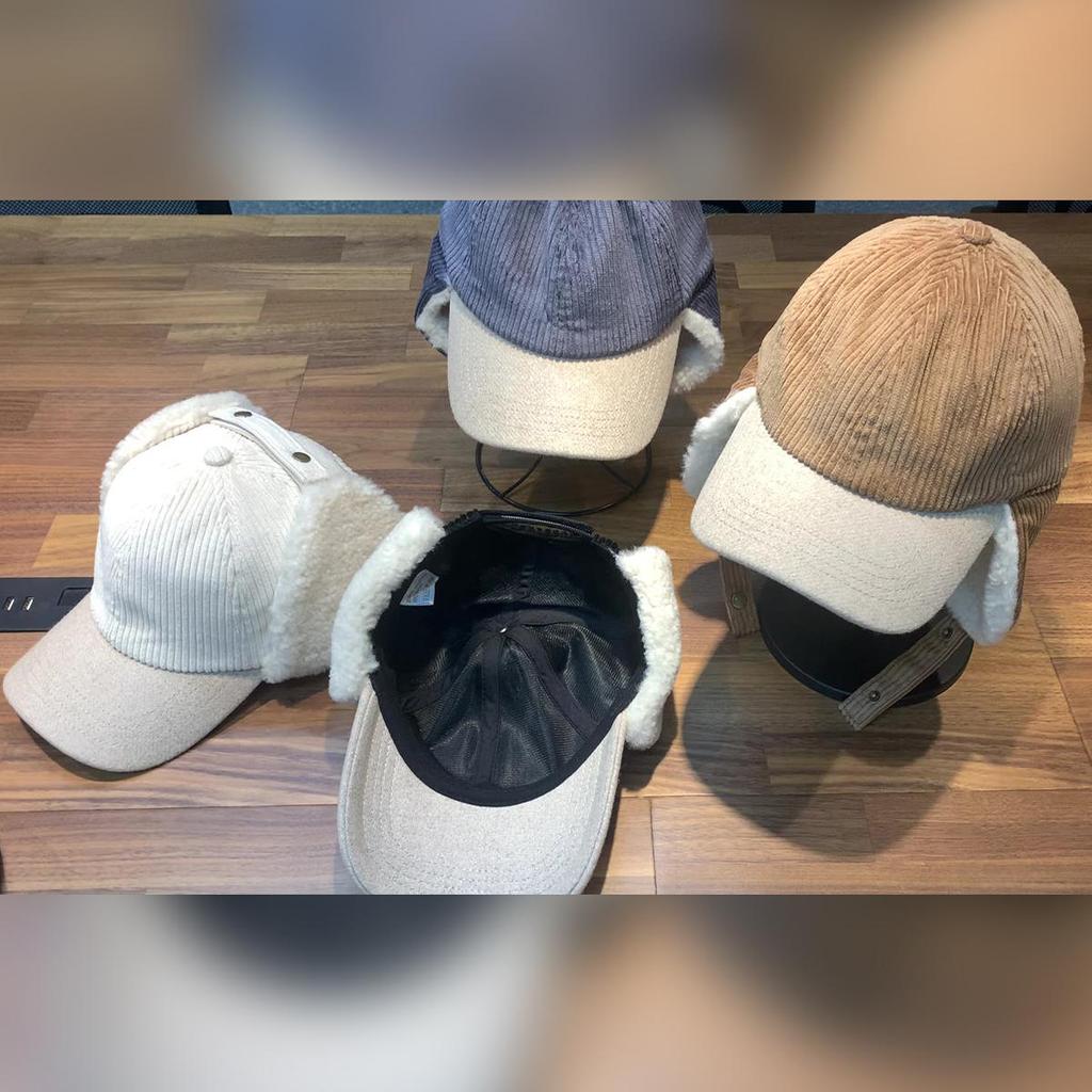 Autumn Winter Fleece Lamb Wool Baseball Cap for Women, Outdoor Warm Fleece Hat, Windproof Earflap Thermal Baseball Cap Unisex