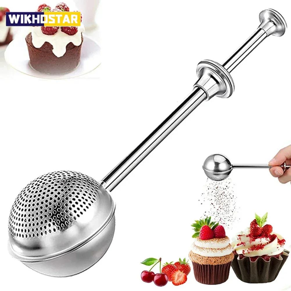 Powder Shaker Sugar Duster Flour Sugar Sieve for Powdered Sugar and Spices Fondant Decorating Tool Baking Accessory