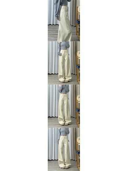 2026 New Spring American Style Women's High Waist Wide Leg Jeans – Slimming, Loose, Floor-Length Pants