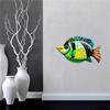 Large Metal Fish Wall Art Decoration Colorful Iron Sculpture Statues Garden Hanging Ornament for Balcony Dropshipping