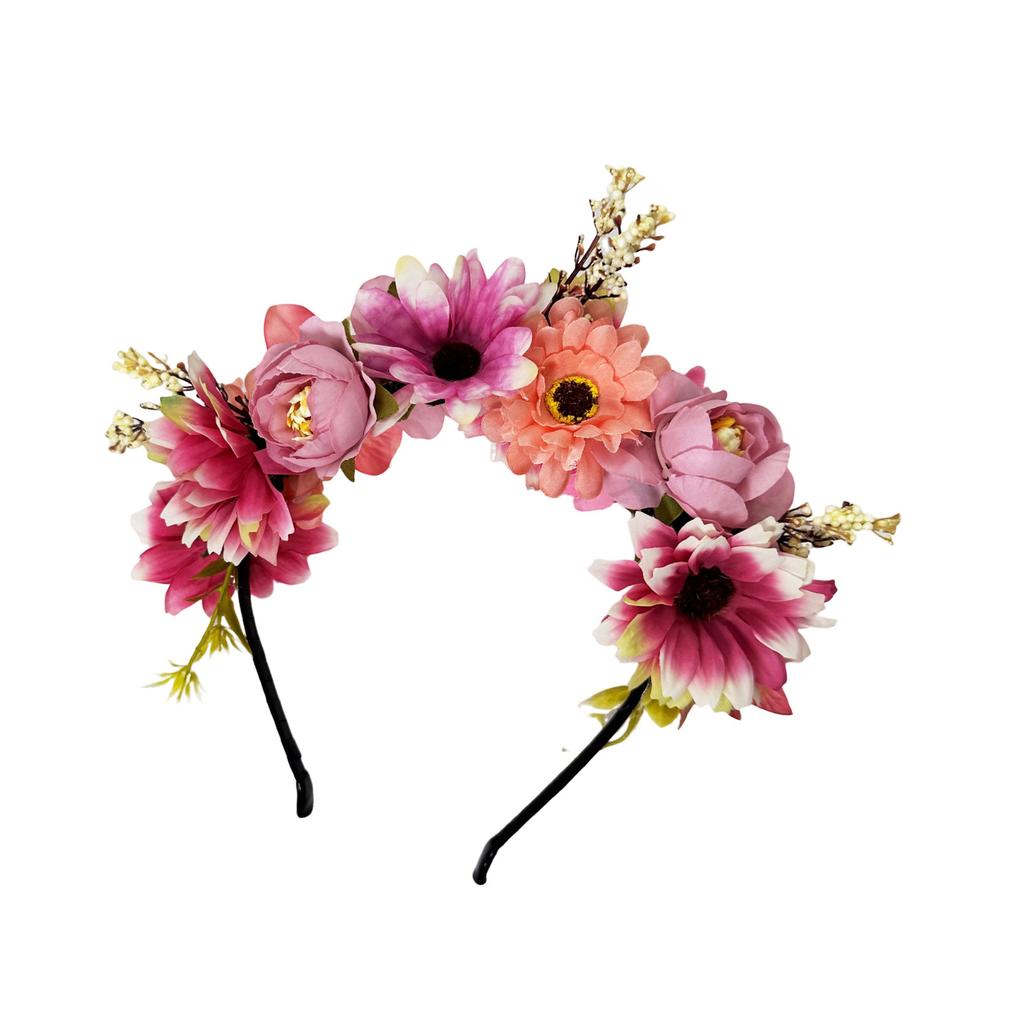 Böhmischer europäischer und amerikanischer Stirnreif mit künstlichen Blumen, Urlaubs-Super-Fee-Blumenkranz-Kopfschmuck