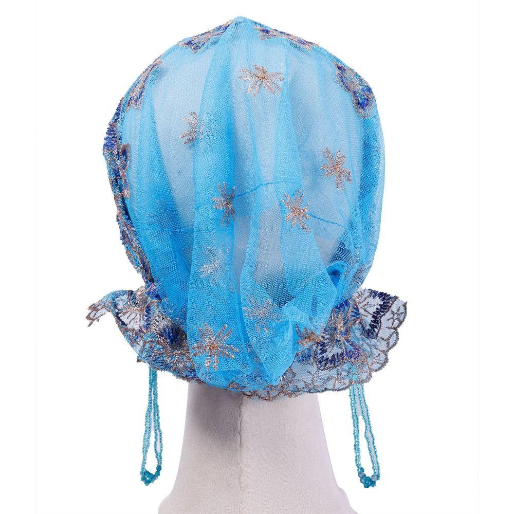 Lace Texture Embroidered Hair Cap Floral Pattern Fashion Headpiece Daily Hair Covering Daily Wear