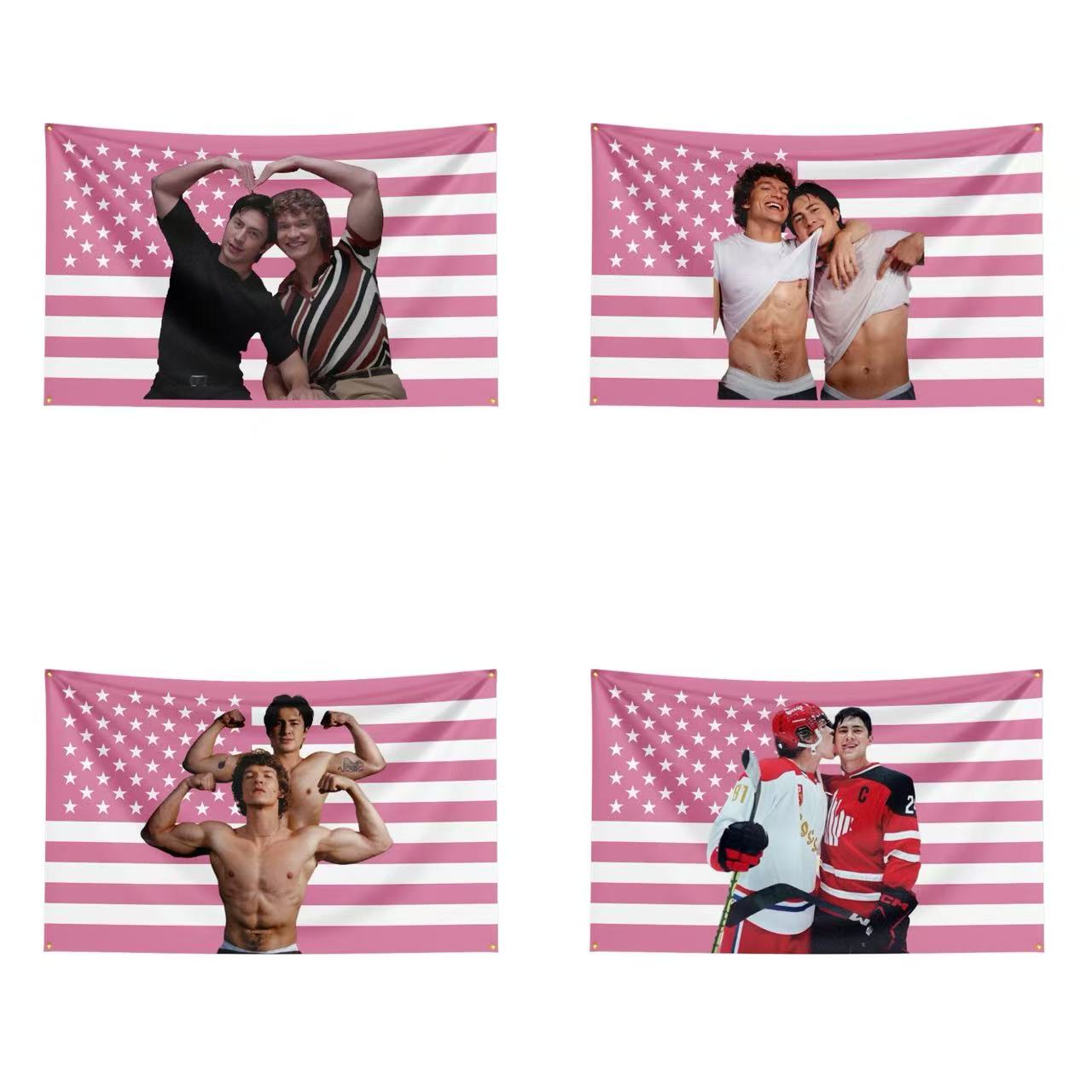 Jmg Household Supplies Unisex Popular Tv Heated Rivalry Shane & Ilya Tapestry Wall Art Aesthetic Room Decoration Accessories Wall Hanging For Dorm Home Decor