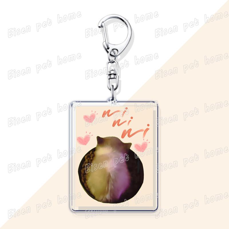 Cute Hamster Keychains for Accessories Bag Wiwiwi Cat OIIA OIIA Meme Uia Meow Car Key Chain Ring Jewelry Gifts Keyrings