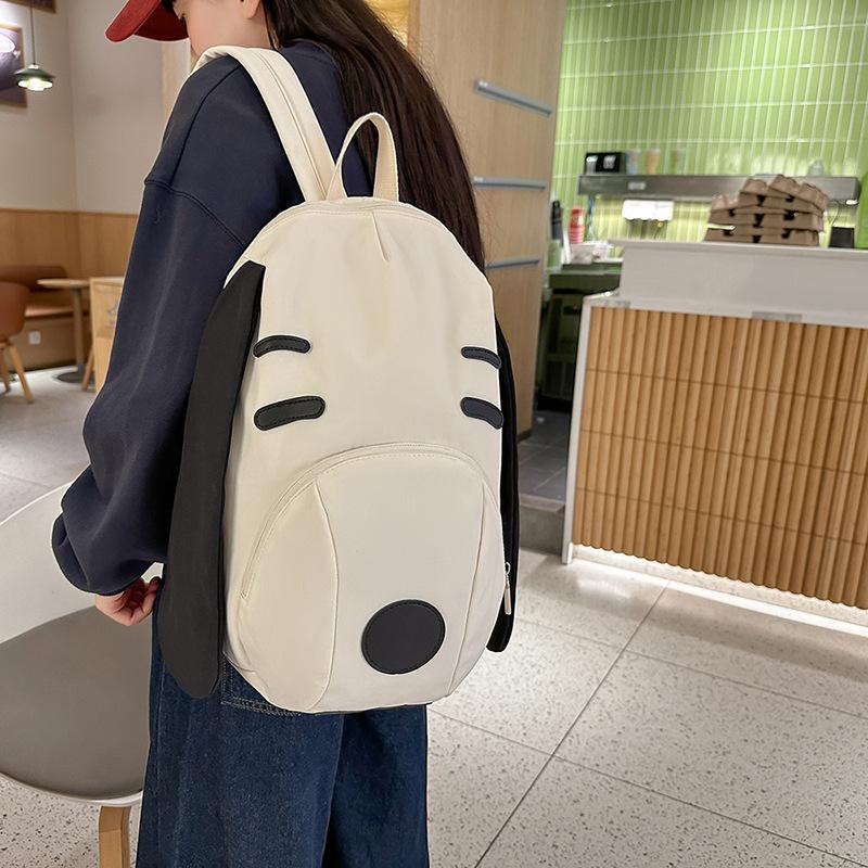 Schoolbag cute puppy backpack 1011 spring new student schoolbag large capacity casual versatile travel commuter backpack