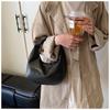 Red Pu Leather Handbag Pu Underarm Bag Fashion Weave Bag  Girls