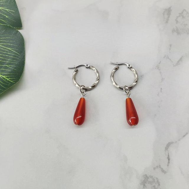 Heaven Official ’S Blessing Earrings For Women Cosplay Anime Hua Cheng Earring Charms Red Water Drop Fashion Alloy Accesorios