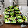 Alien Invasion Flannel Blanket Super Soft Warm Cozy Blanket For Sofa Bed Office Travel Allseason Home Decor Gift
