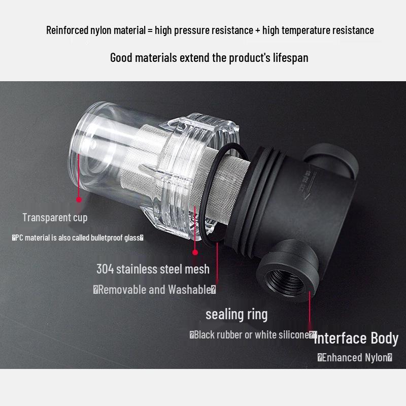 Heat-Resistant Stainless Steel Mesh Filter with Washable Internal Thread Interface (1/2", 3/4", 1")
