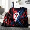 Cagliari Fußball Club Wappen Flanelldecke, Weiches Polyester, Modernes Design, Ganzjahres für Camping, Reisen, Geschenke für Feiertage oder Geburtstage