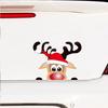 Holiday Reindeer & Santa Car Window Decoration Waterproof PVC Adhesive Easy To Apply Vehicle Window Cling for Christmas