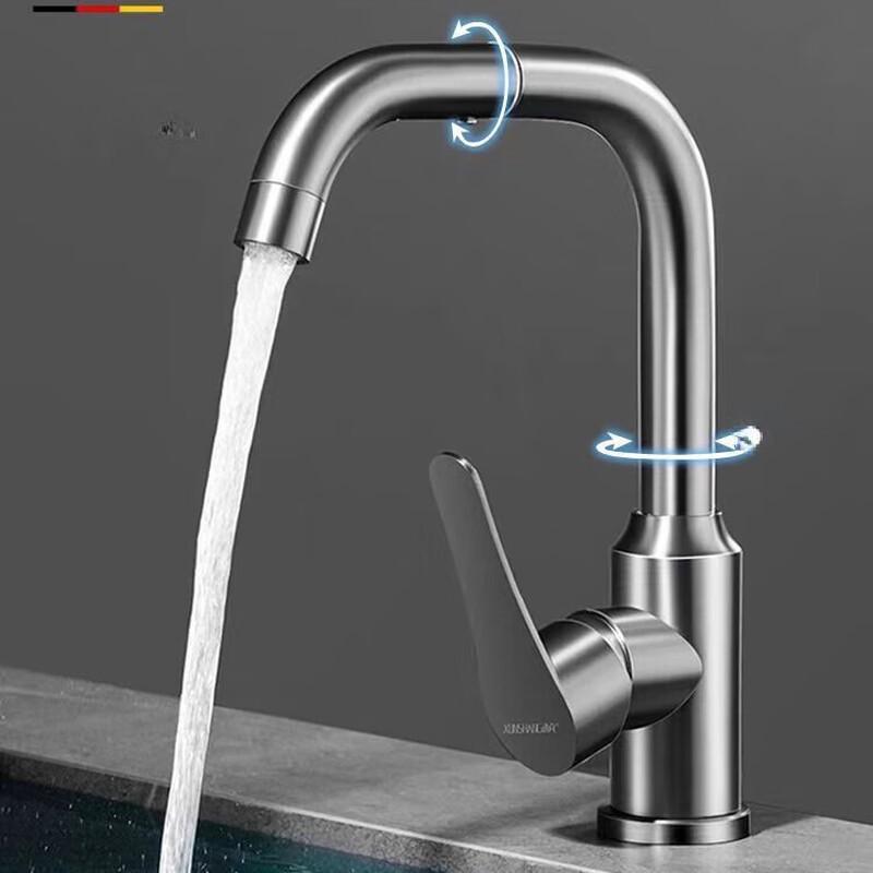 

TLXT Gun Grey Rotating Basin Faucet