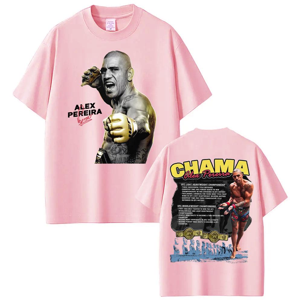 Tricouri cu Imprimeu Față-Verso Limitat Chama Alex Pereira Unisex Femei Harajuku Estetică Violență Tricouri Goticice Tricou 100% Bumbac