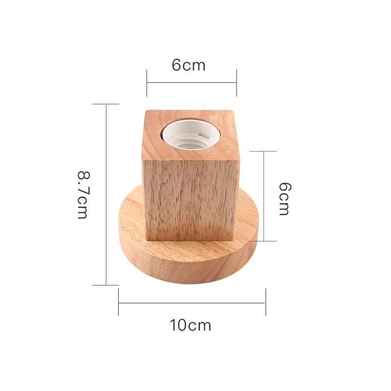 Vintage Wood Table Lamp Base E27 Socket Holder 220V 110V EU Plug Retro Night Lights Desk Lamp for Bedroom Living Room Decoration