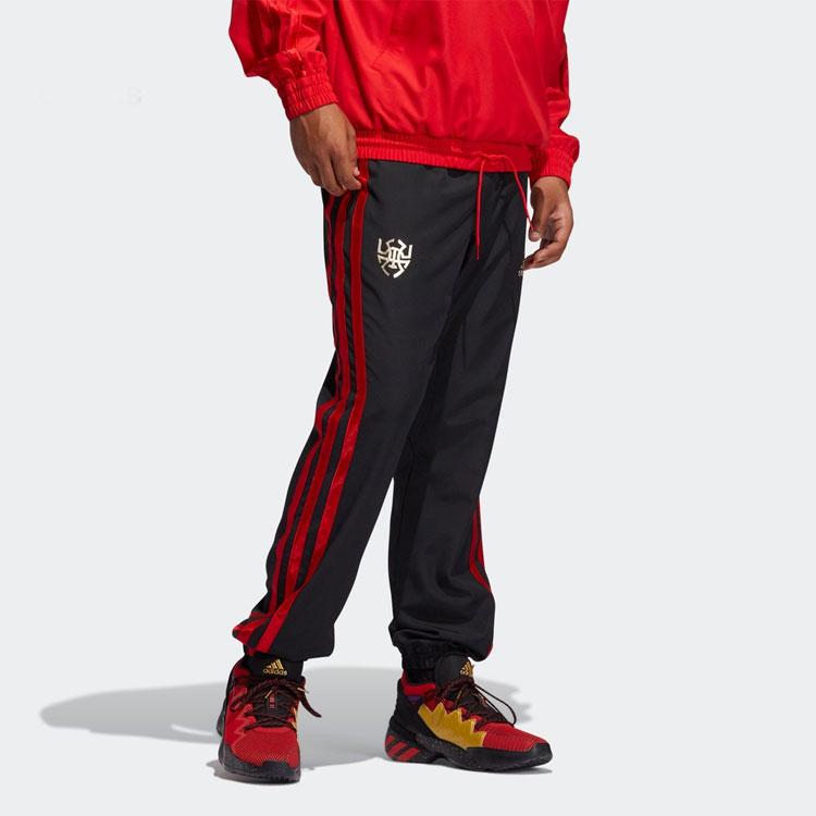 adidas Cny Don Print Loose Basketball Pants Men Bottoms Black GN5377