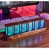 Used Nixie Tube Clock LED Wi-Fi Sync 16 Million Colors Retro Modern Wooden Table Clock
