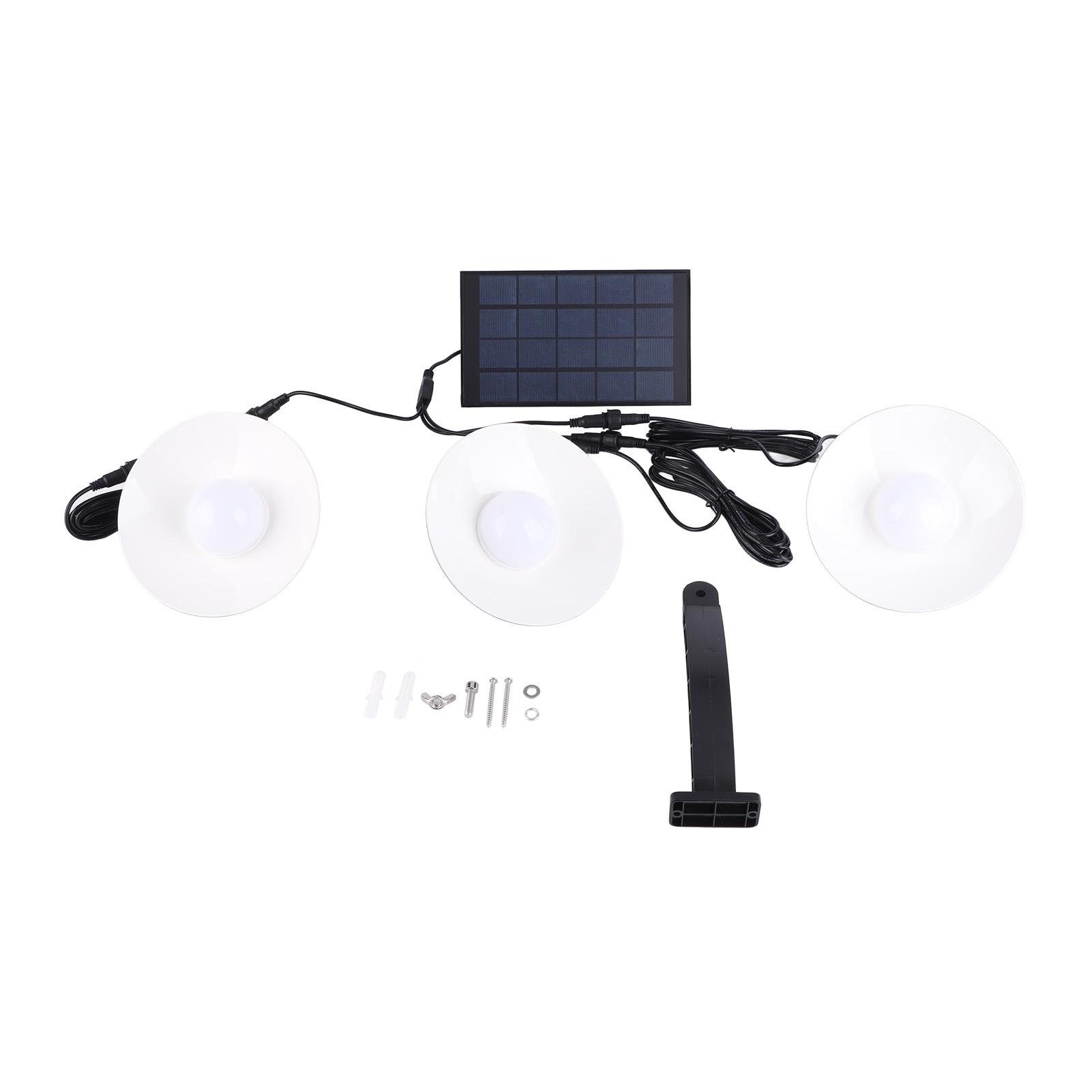 

Светодиодный подвесной светильник на солнечной батарее с 3 головками, индукционный теплый белый, регулируемый, IP65, водонепроницаемый, солнечный, наружный