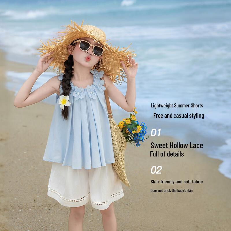 Girls' Casual Cotton Blend Summer Shorts