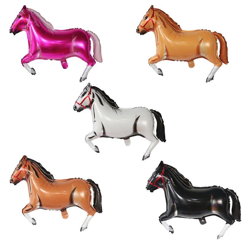 Horse Shaped Aluminum Film Balloon Birthday Decoration Horse Balloon Equestrian Decoration Event Party Decoration