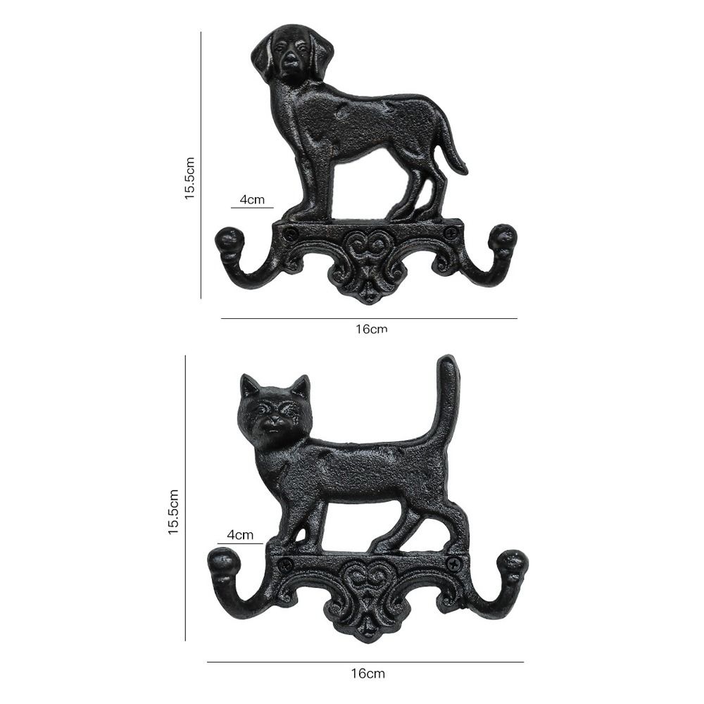 Animal Theme Heavy Duty Wall Mounted Hook Vintage Rustic Double Hook Decorative Towel Hook Home Decor